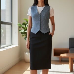 Tamara H Chambray Vest